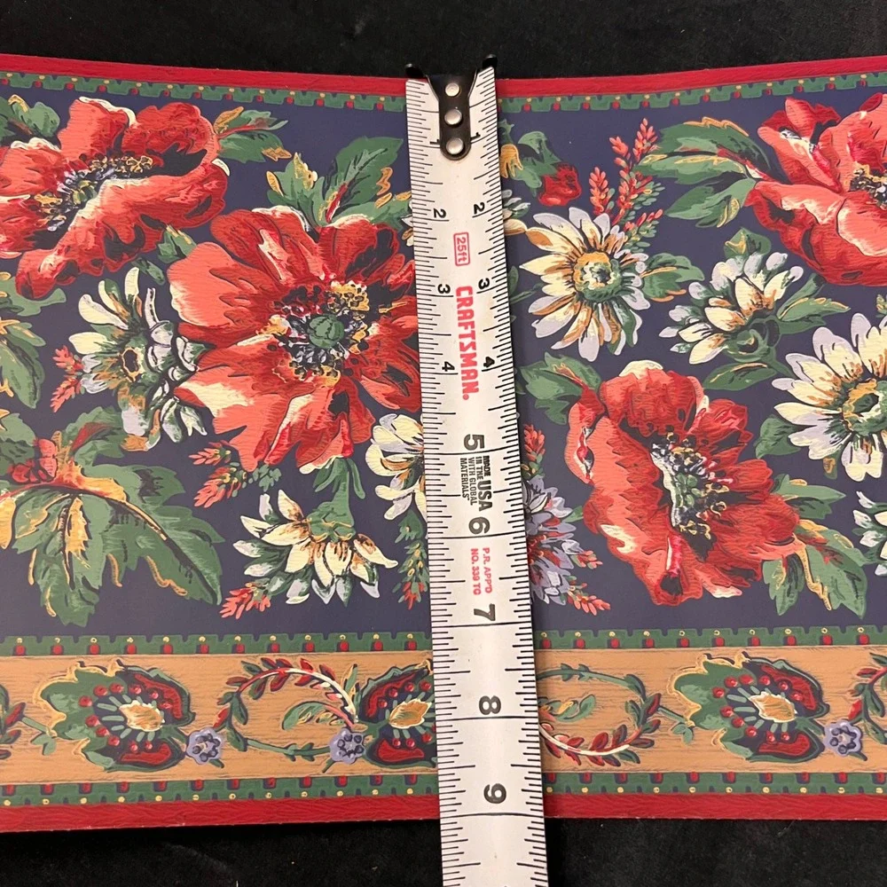 Vintage Eisenhart Victorian Floral Wallpaper Border| 1 Full Roll | 9